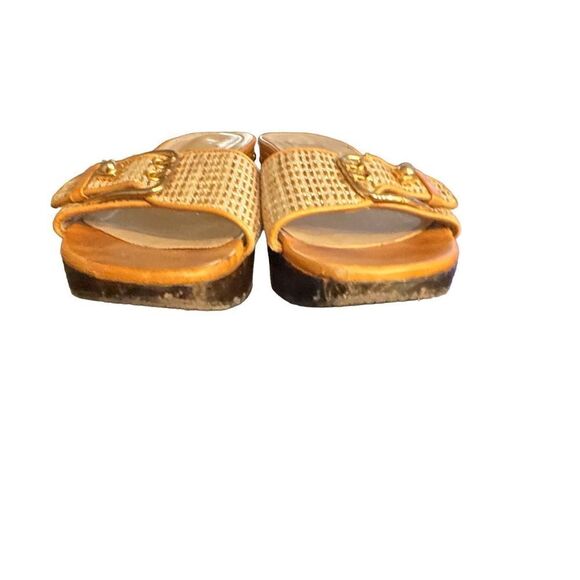 Stuart Weitzman Wooden Plaid Slides - Picture 8 of 11